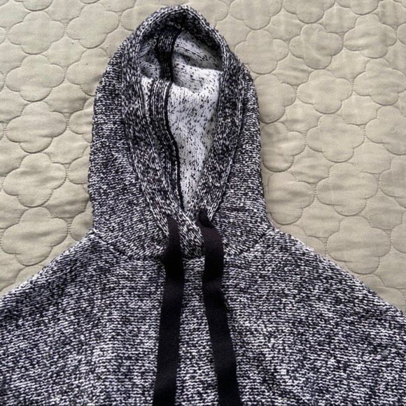 Ruby Moon x Anthropologie Heathered Cropped Knit Hoodie Sweater XS - Picture 4 of 11